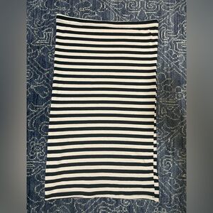 Midi Bodycon Tan and Black Striped skirt